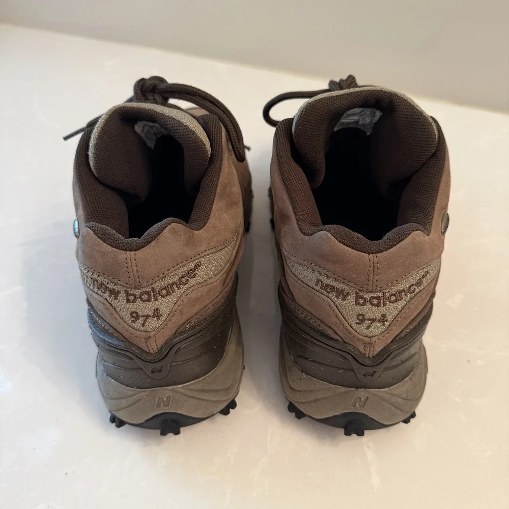 New Balance 974 Hiking Shoes Mens Size 13 Brown Leather MW974BR Waterproof